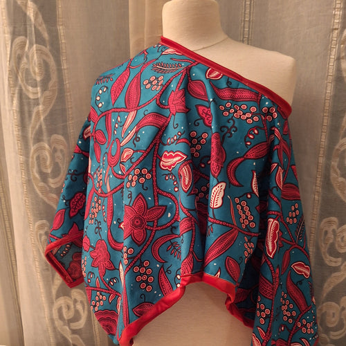 Boléro Wax Floral Turquoise