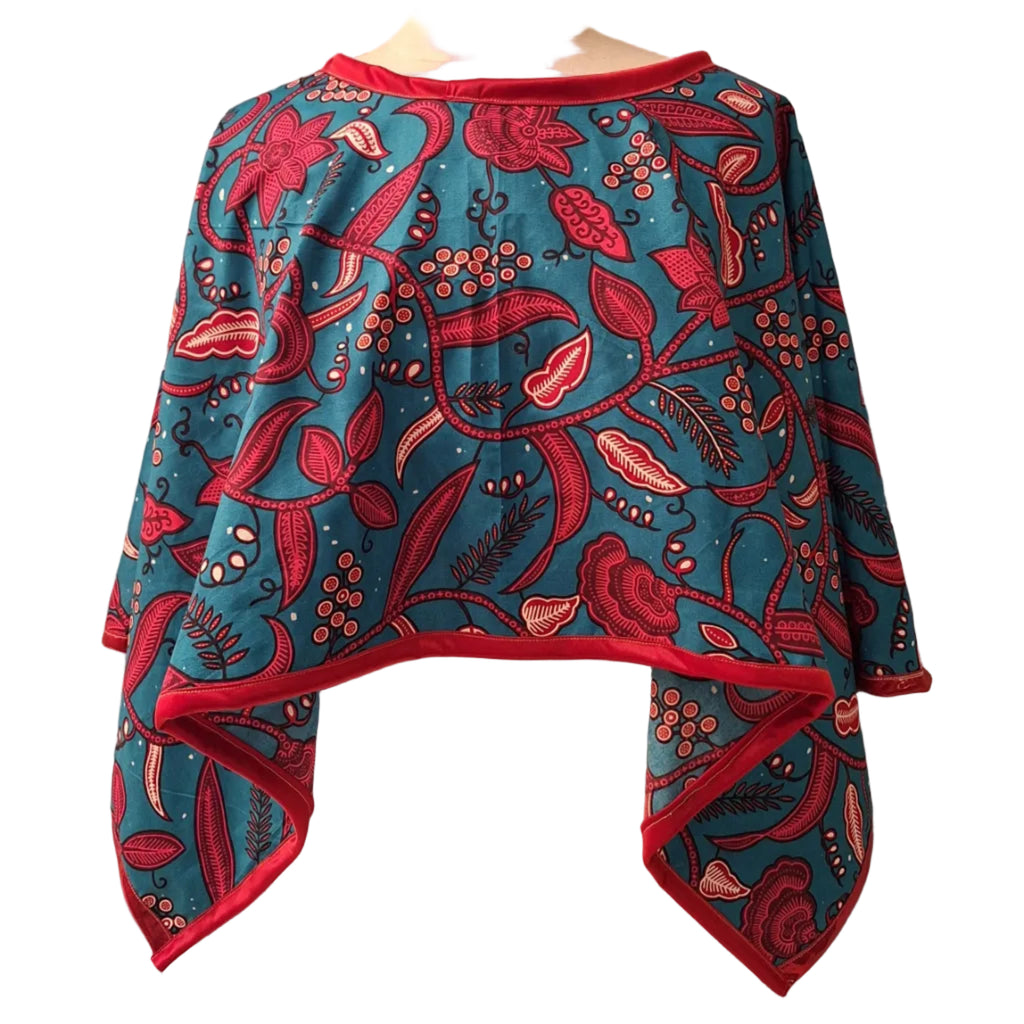 Boléro Wax Floral Turquoise