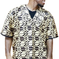 Chemise Wax Géométrique Beige et Noir